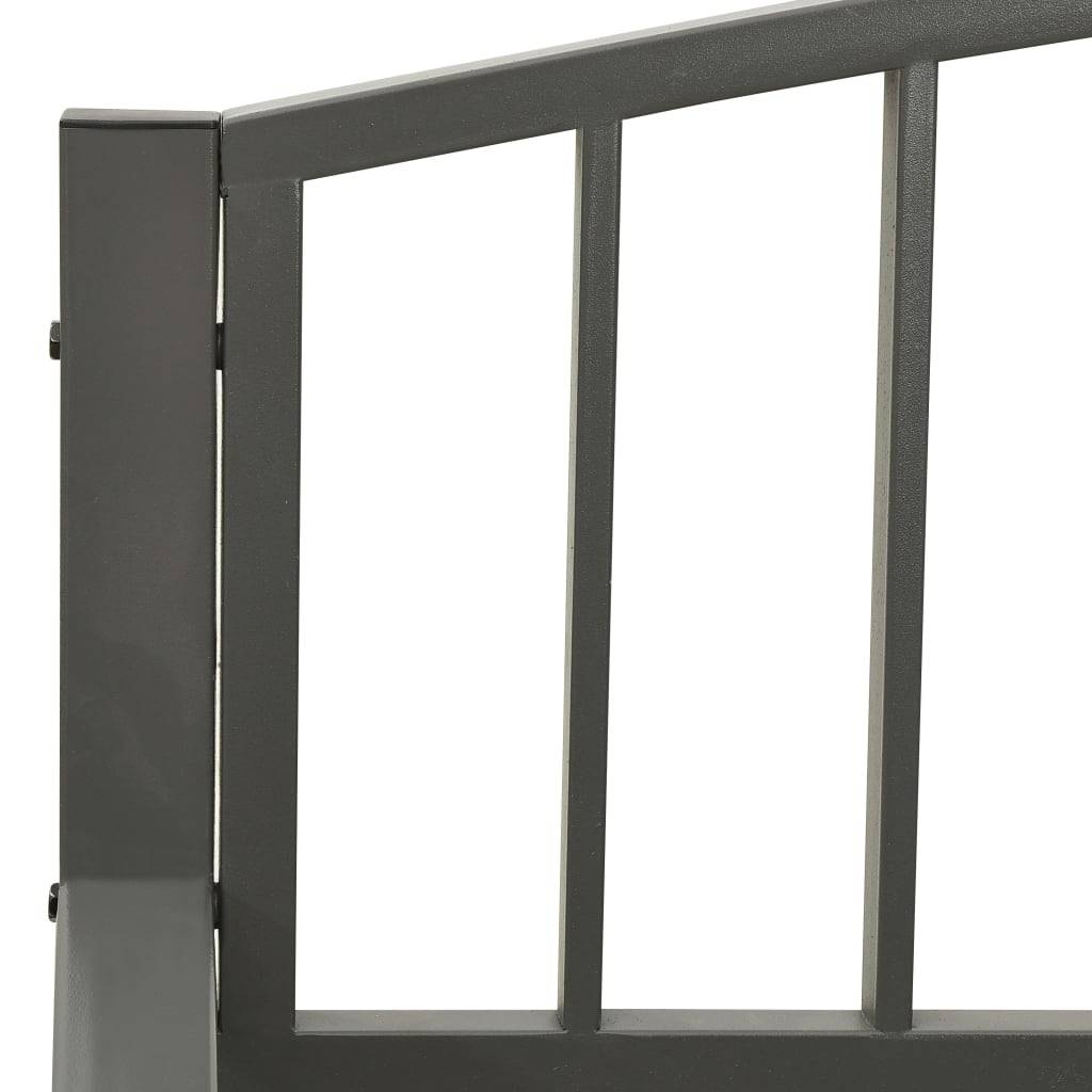 Vidaxl - Banc de jardin 125 cm acier gris vidaXL 312037 - Image 4