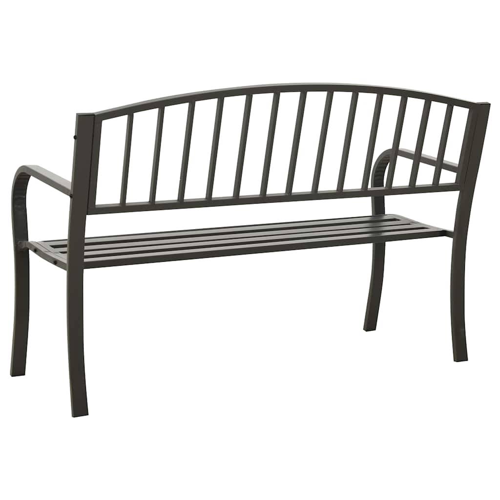 Vidaxl - Banc de jardin 125 cm acier gris vidaXL 312037 - Image 5