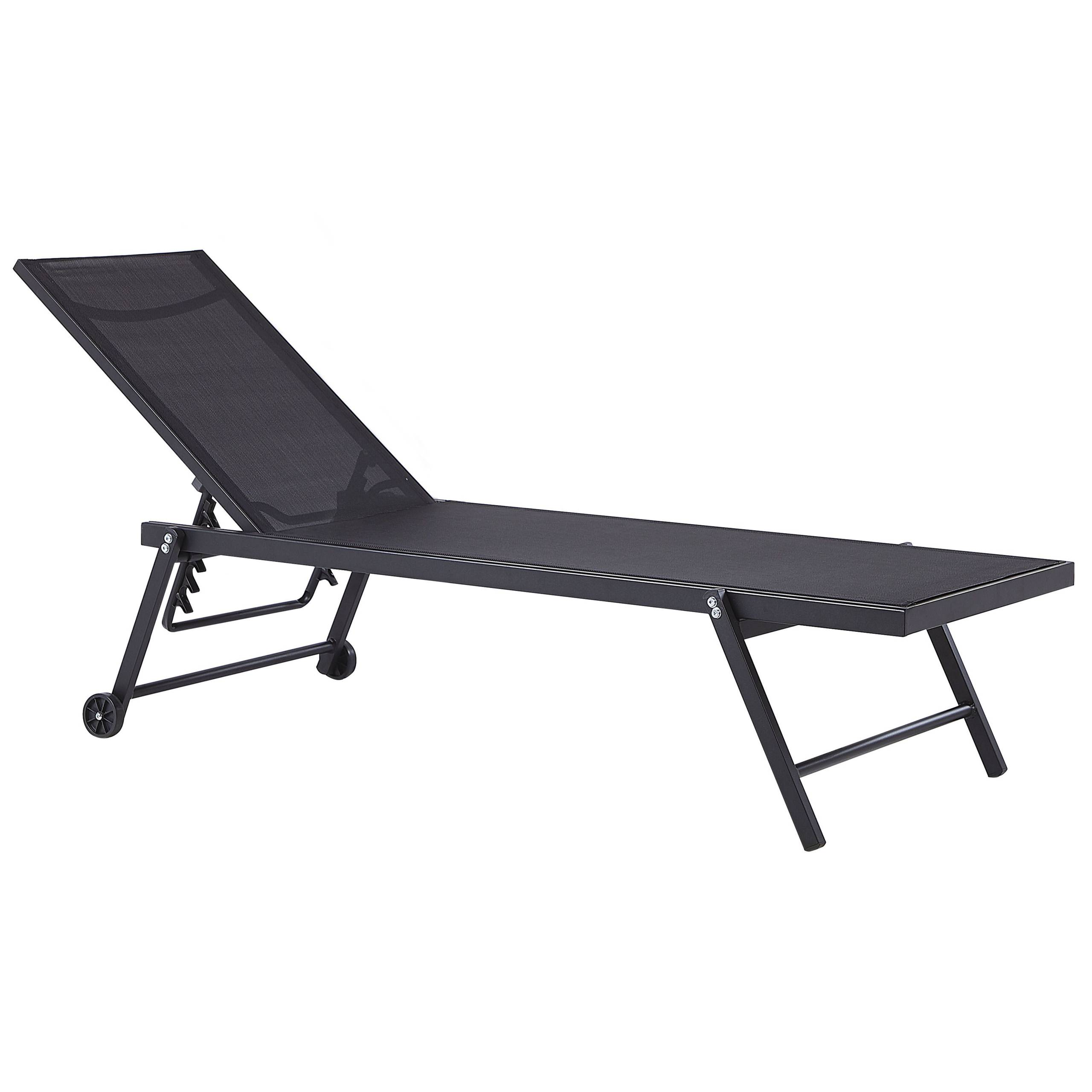 Beliani - Chaise longue Aluminium Noir PORTOFINO - Beliani - Image 2