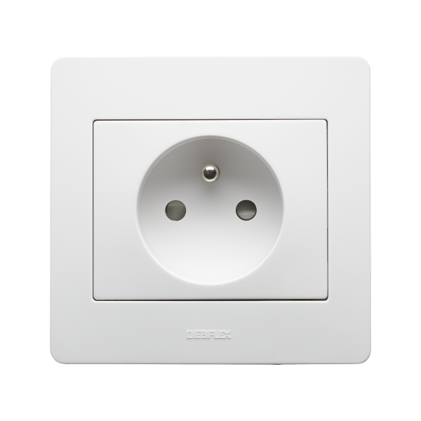 Prise de courant 16 A Diam2 2P+T Blanc - DEBFLEX - Gamm vert