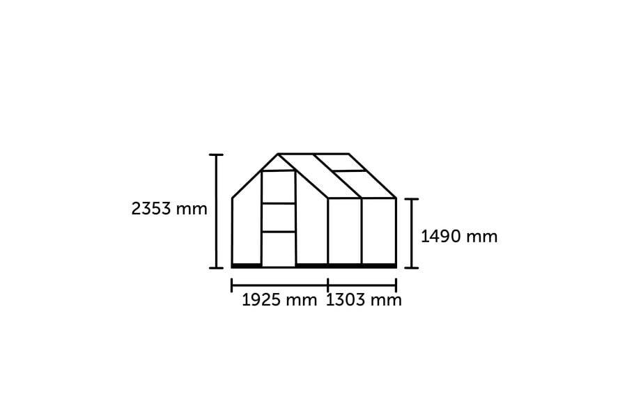 Halls - Serre en verre horticole 2,5 m² ICON 6, aluminium - Halls - Image 6