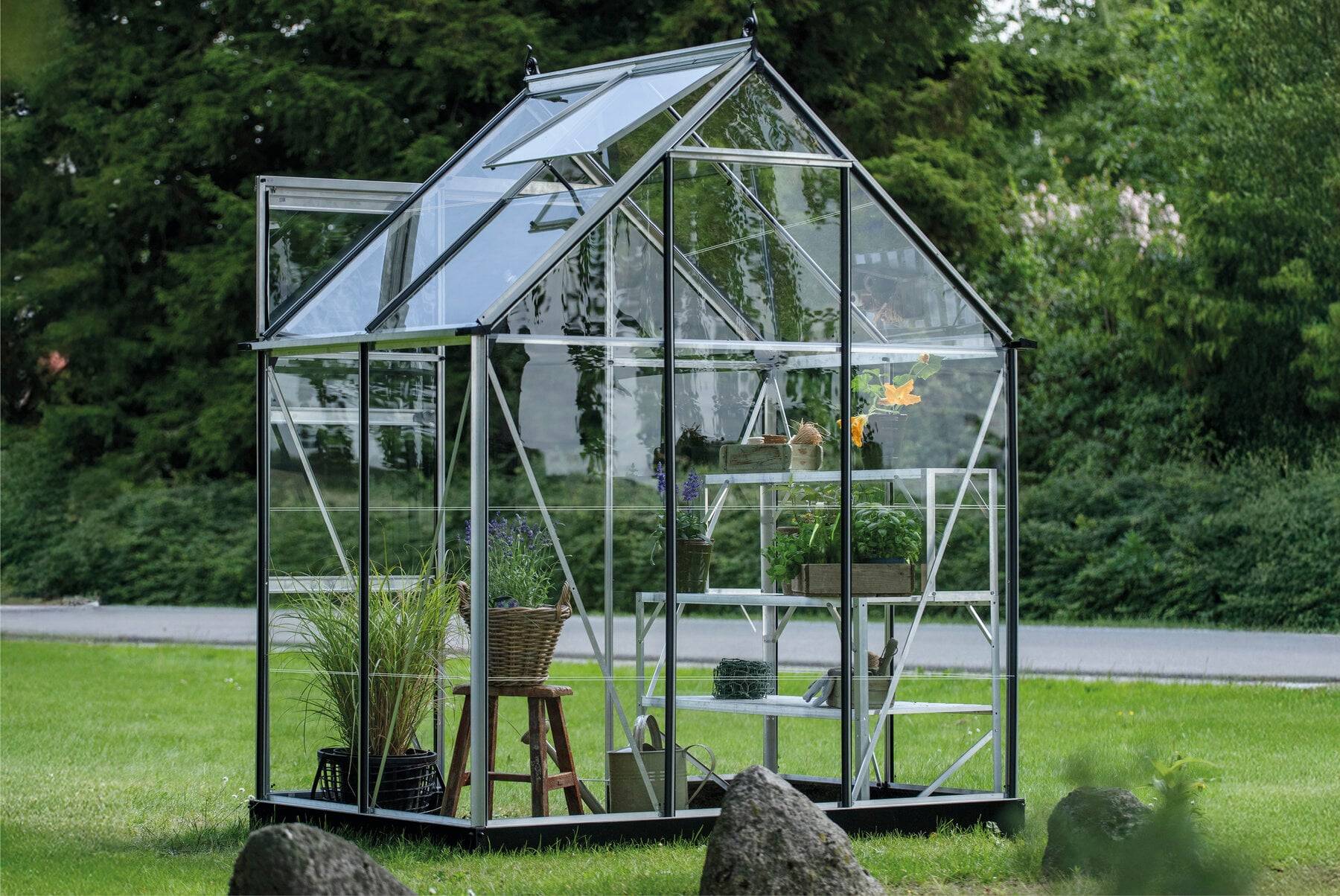 Halls - Serre en verre horticole 2,5 m² ICON 6, aluminium - Halls - Image 1