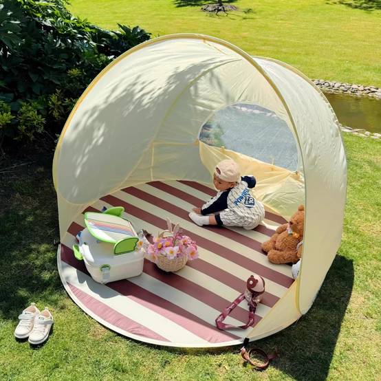 Store-Tente de plage pop-up anti-UV UPF 50+ portable - Living123 - Image 4