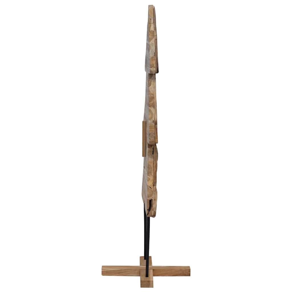 Arbre de Noël design en bois de teck massif pour décoration intérieure 150 cm – ComfortXL Outdoor Living - Image 5
