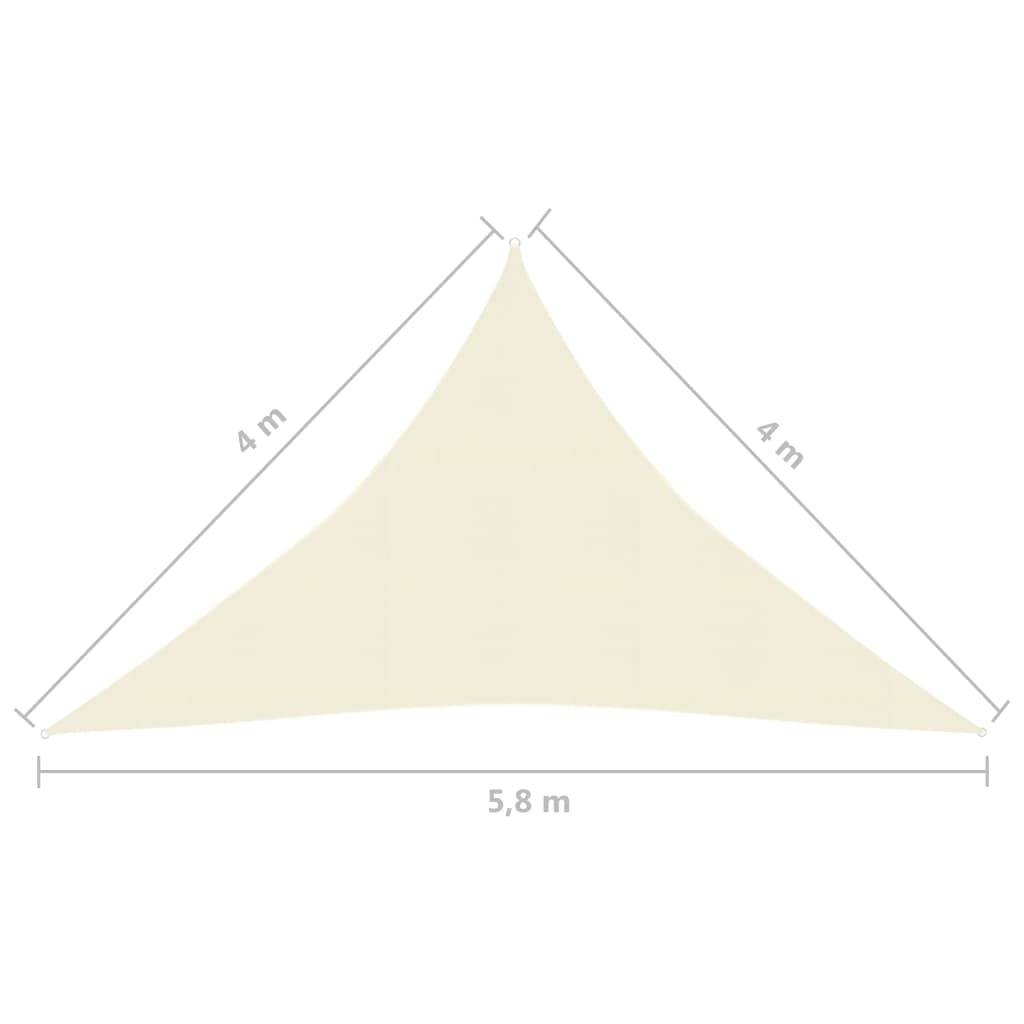 Helloshop26 - Voile d'ombrage 160 g/m² crème 4 x 4 x 5,8 m pehd - Image 6