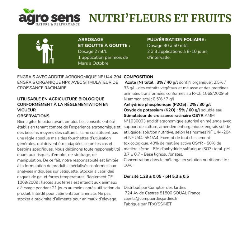Nutri Fleurs et Fruits - Engrais liquide pour floraison et fructification - 1 litre (500 litres de préparation) - Image 4