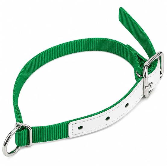 Collier moutons et chèvres nylon vert - Image 1