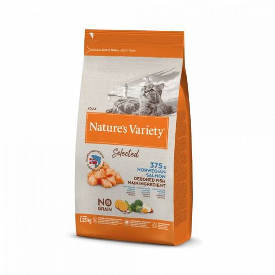 CROQUETTE CHAT - SELECTED SAUMON - NATURE'S VARIETY 1,25 kg - Image 1