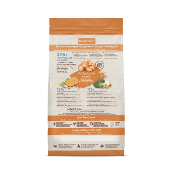 CROQUETTE CHAT - SELECTED SAUMON - NATURE'S VARIETY 1,25 kg - Image 2