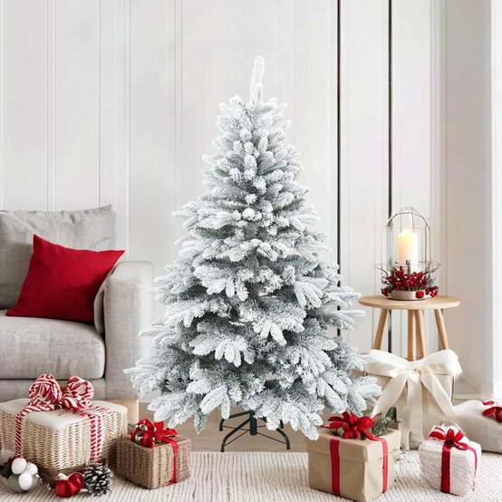 Sapin de Noël | Arbre de Noël artificiel à branches pliantes, duveteux de neige Maison Chic - Image 2