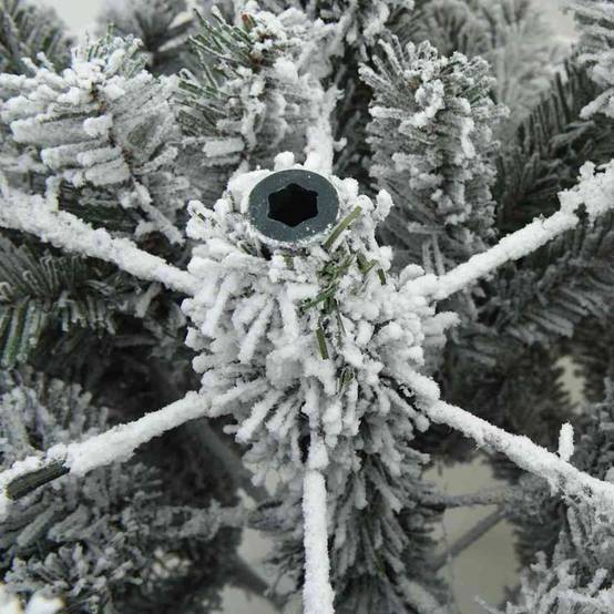 Sapin de Noël | Arbre de Noël artificiel à branches pliantes, duveteux de neige Maison Chic - Image 7