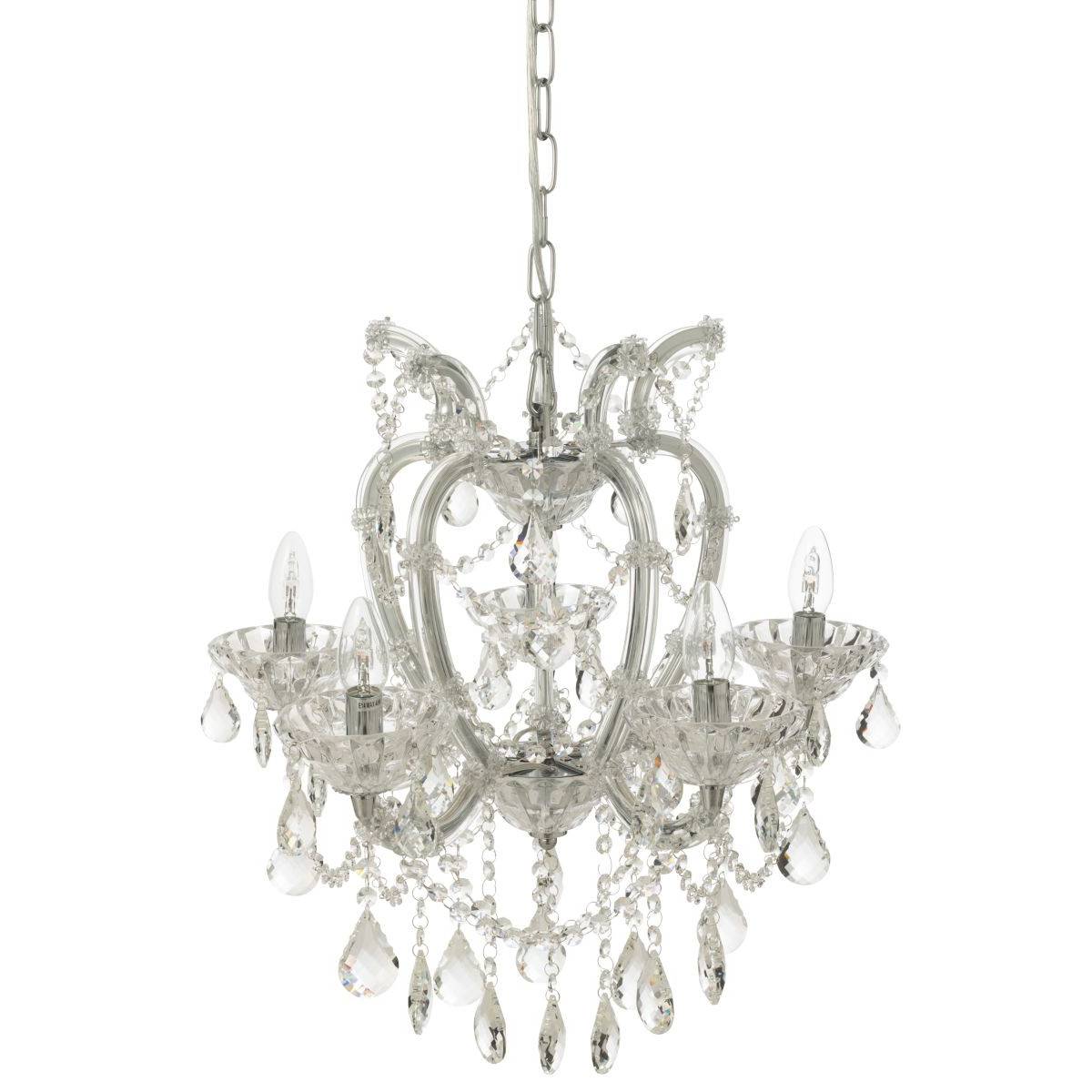 J-Line - Lustre en Verre "Antique" 57cm Transparent - Image 3