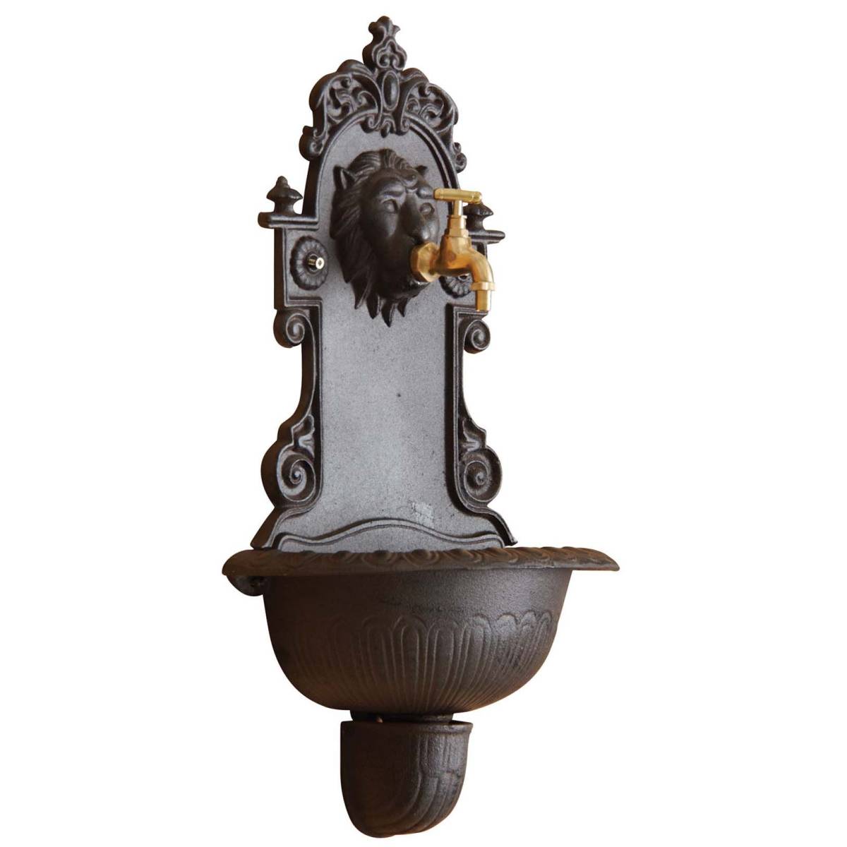 Aubry Gaspard - Fontaine murale lion en fonte - Image 1