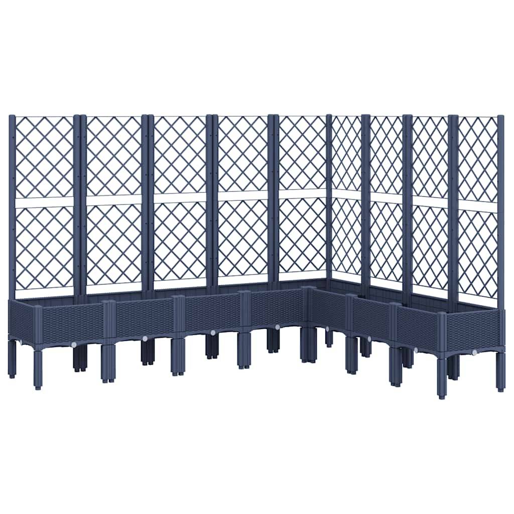 Vidaxl - Jardinière avec treillis bleu gris 200x160x142 cm PP vidaXL 367941 - Image 2
