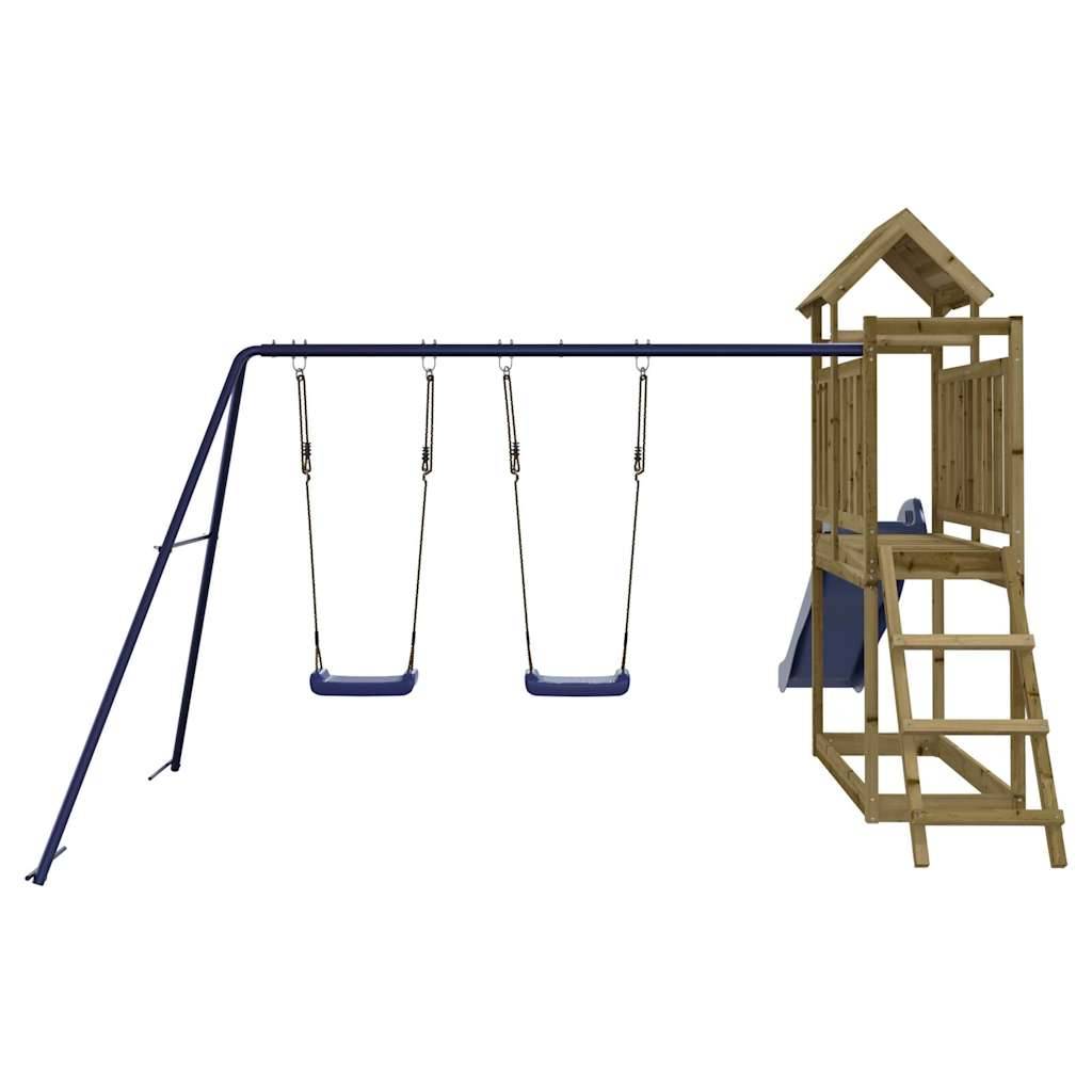 Aire de jeux d'extérieur - Jeu Plein air enfant bois de pin imprégné-JU1564 - Image 7