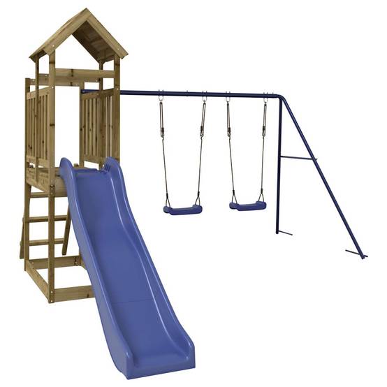 Aire de jeux d'extérieur - Jeu Plein air enfant bois de pin imprégné-JU1564 - Image 3