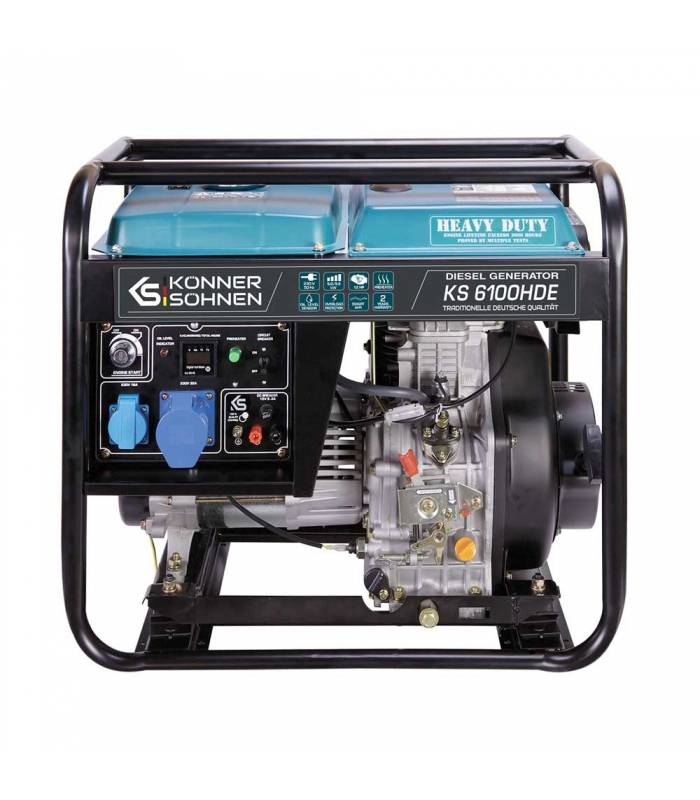 Générateur diesel 5500W (EURO V) avec démarrage électrique - Könner & Söhnen KS 6100HDE - Image 1