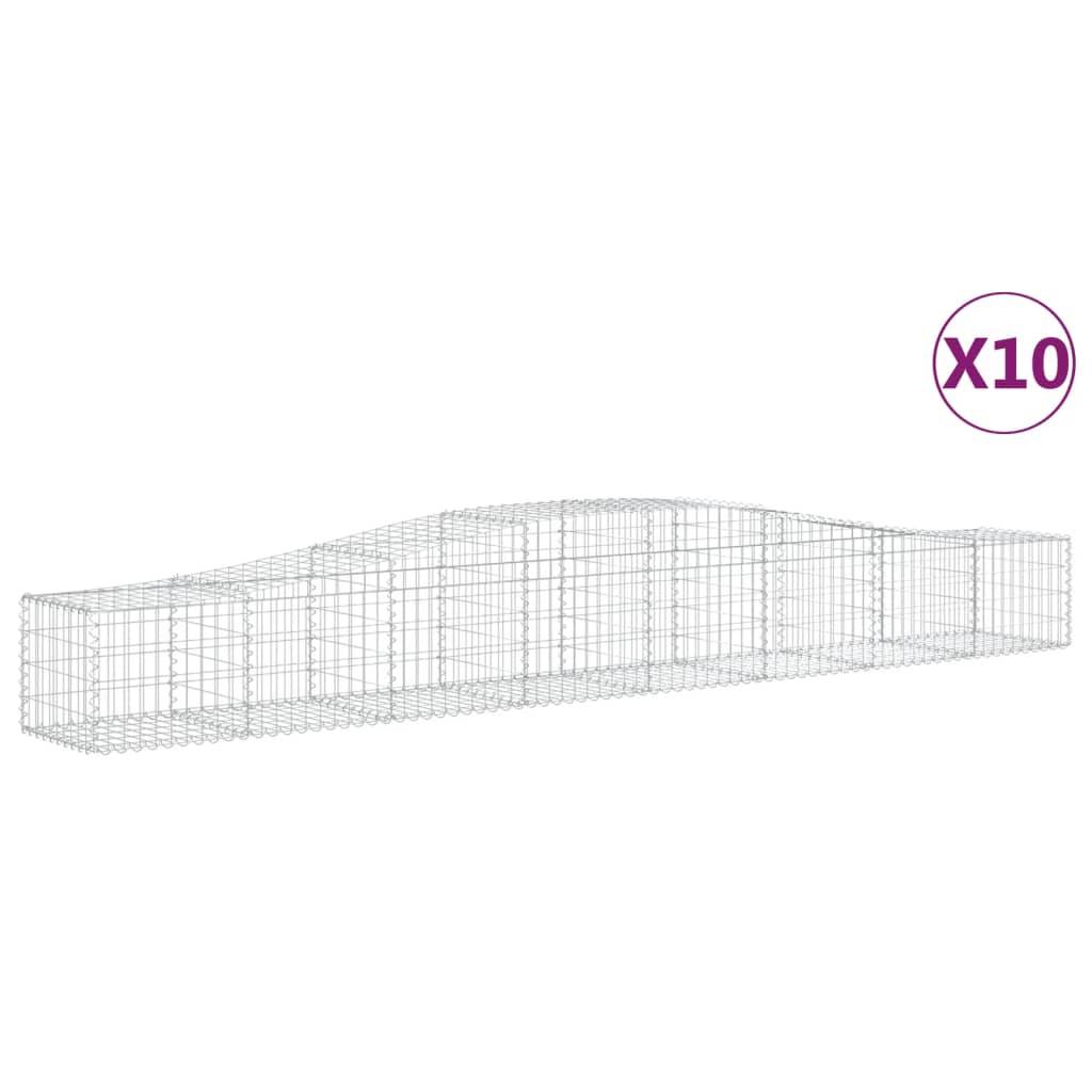 Vidaxl - Paniers à gabions arqués 10 pcs 400x50x40/60 cm Fer galvanisé vidaXL 3145925 - Image 2
