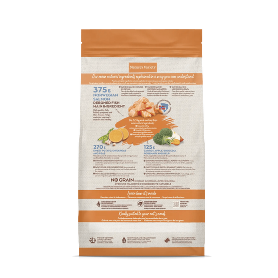 CROQUETTE CHAT - SELECTED STERILISE - SAUMON NORVEGIEN - NATURE'S VARIETY 3 kg - Image 2