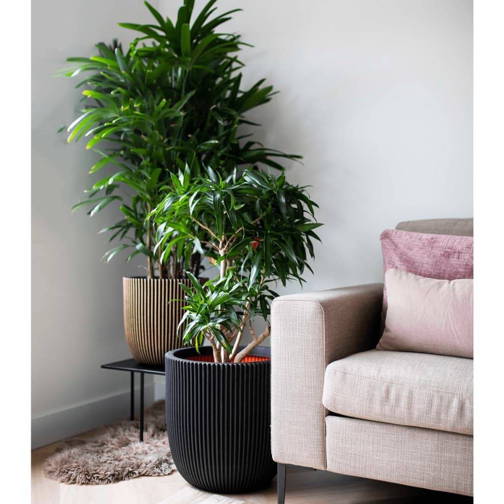 Maison Chic - Jardinière - Pot De Fleurs - Bac à Fleurs Groove 43x41 cm noir et doré - Image 10