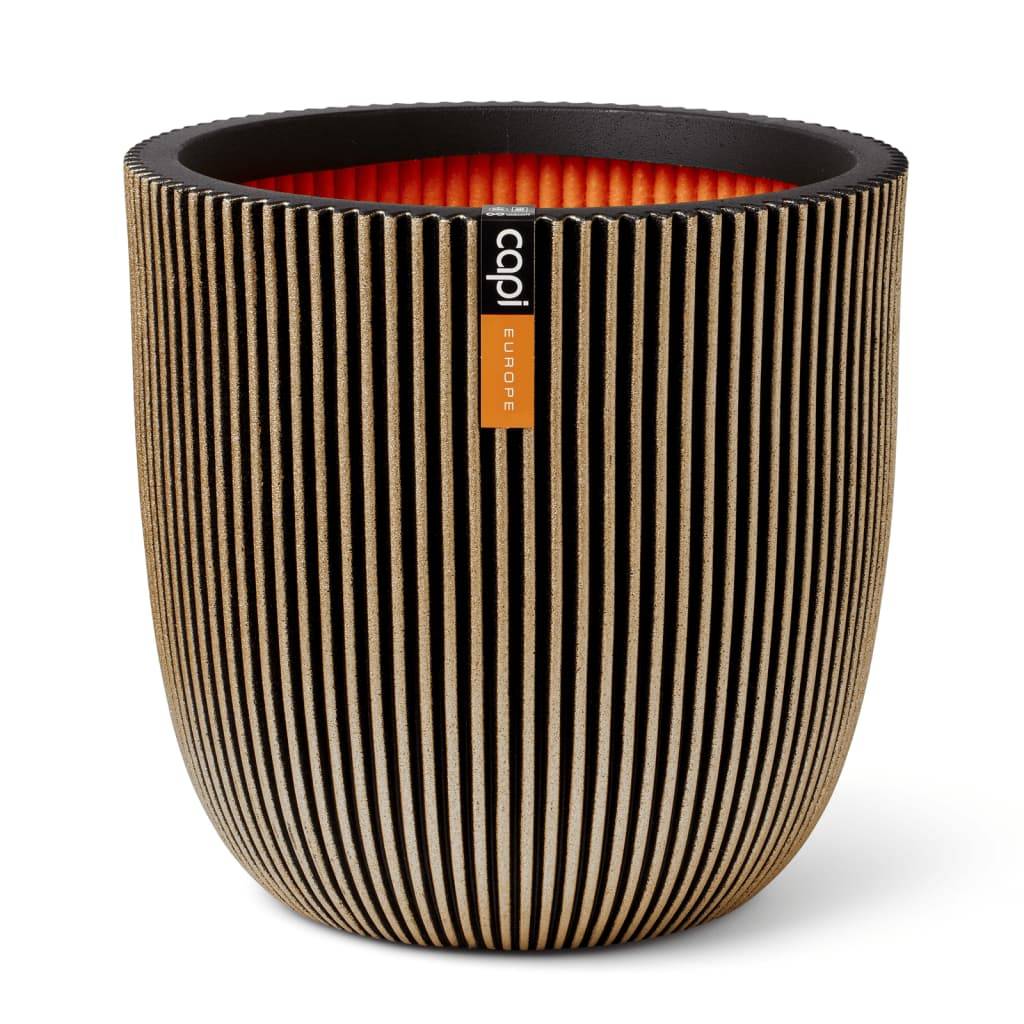 Maison Chic - Jardinière - Pot De Fleurs - Bac à Fleurs Groove 43x41 cm noir et doré - Image 1