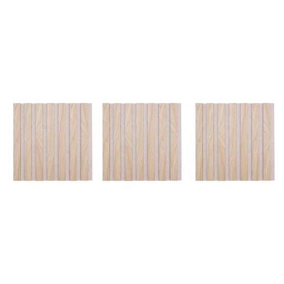 Lot de 3 Panneaux Déco "Colva" 30x30cm Beige - Image 1