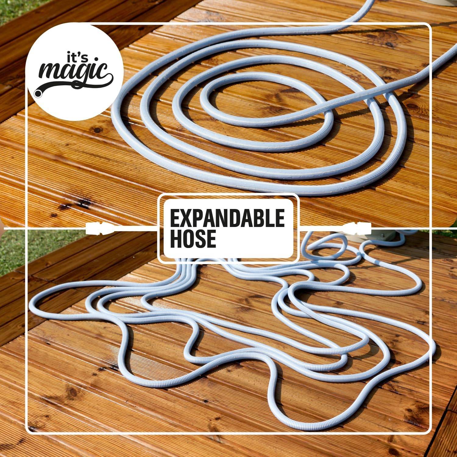 Jardibric - Jardibric - Tuyaux d'arrosage extensible Magic Soft Smart de 1/2" (12,5 mm.) extension 22,5 m. avec 1 lance de 6 jets - Image 4