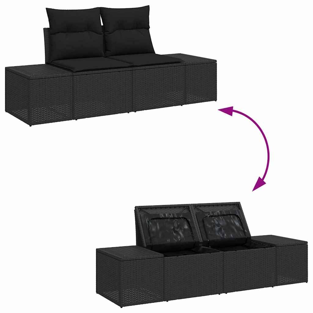 ComfortXL - Salon de Jardin Noir 5 Pièces Configuration Latérale Acier et Résine – ComfortXL Outdoor Living - Image 8