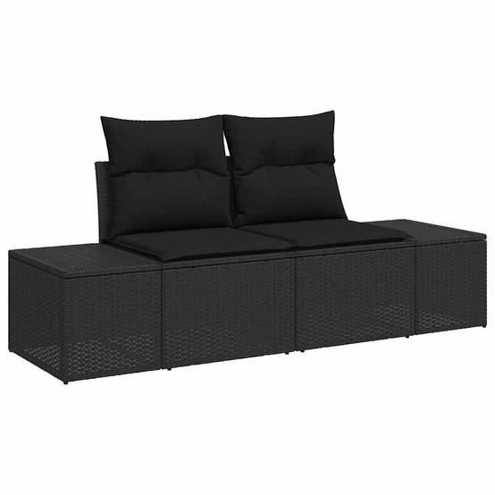ComfortXL - Salon de Jardin Noir 5 Pièces Configuration Latérale Acier et Résine – ComfortXL Outdoor Living - Image 4