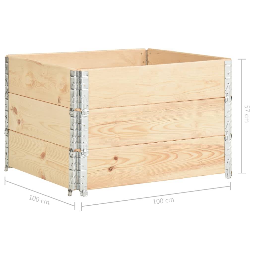 Helloshop26 - Jardinières surélevées 3 pièces 100 x 100 cm bois de pin solide - Image 6