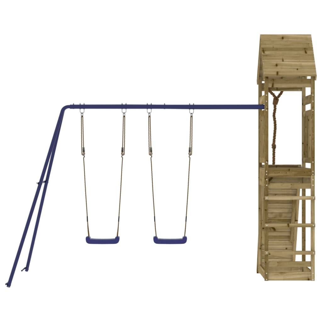 Aire de jeux d'extérieur - Jeu Plein air enfant bois de pin imprégné-JU1563 - Image 4