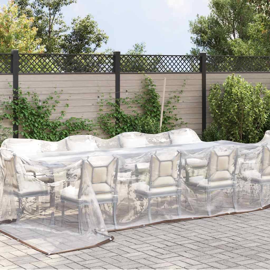 Toile Étanche Transparente en Polyéthylène avec Œillets et Bords Cousus pour Balcon 4x6 m – ComfortXL Outdoor Living - Image 2