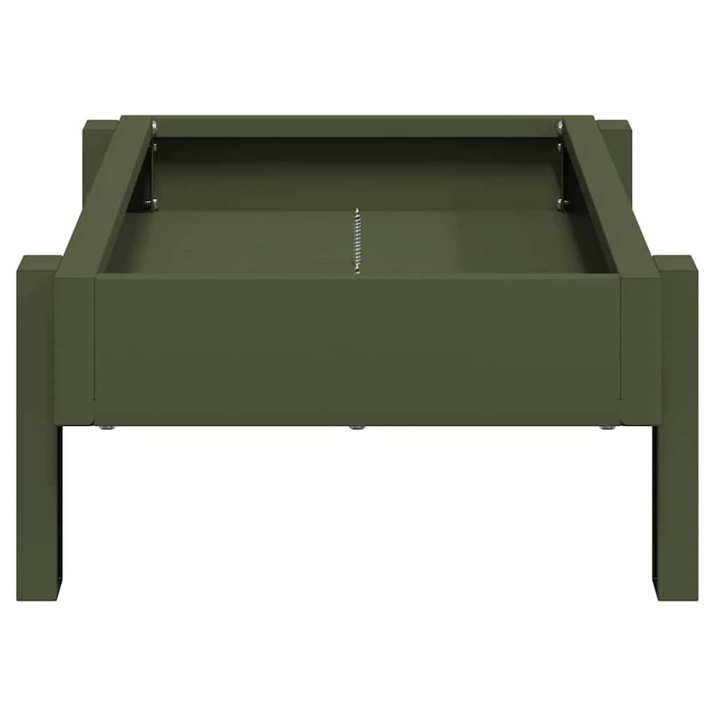 Mangeoire Basse Volaille Métal Jardin Hygiénique 5kg Olive - ComfortXL Outdoor Living - Image 6