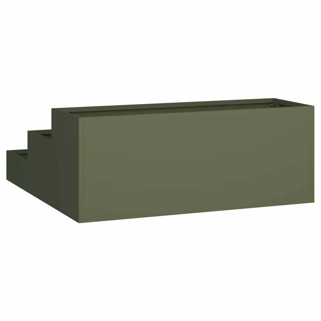 Cache-pot | Bac à fleurs de jardin Vert olive 90 x 90 x 35 cm - Image 5