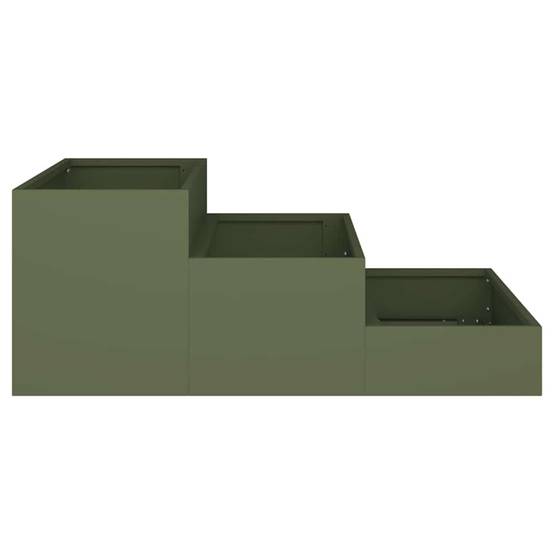Cache-pot | Bac à fleurs de jardin Vert olive 90 x 90 x 35 cm - Image 7