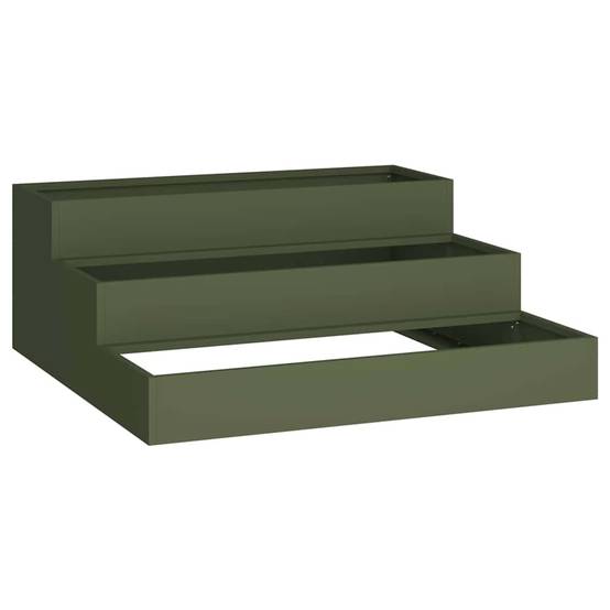 Cache-pot | Bac à fleurs de jardin Vert olive 90 x 90 x 35 cm - Image 1