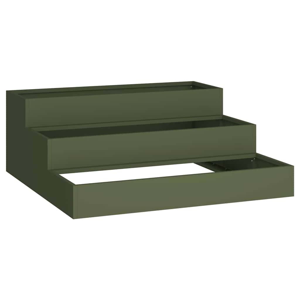 Cache-pot | Bac à fleurs de jardin Vert olive 90 x 90 x 35 cm - Image 1
