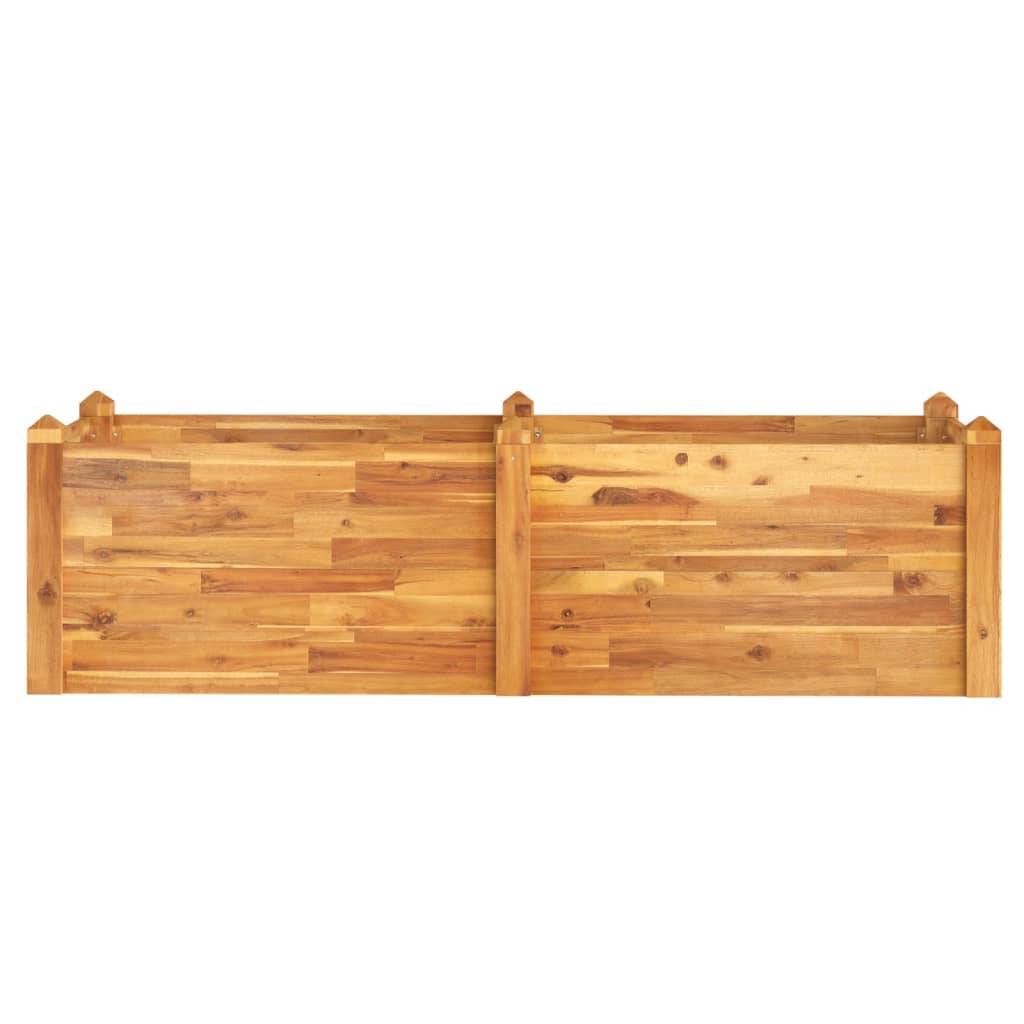 Grand carré potager en bois d'acacia empilable pour jardin et terrasse 160cm – ComfortXL Outdoor Living - Image 3