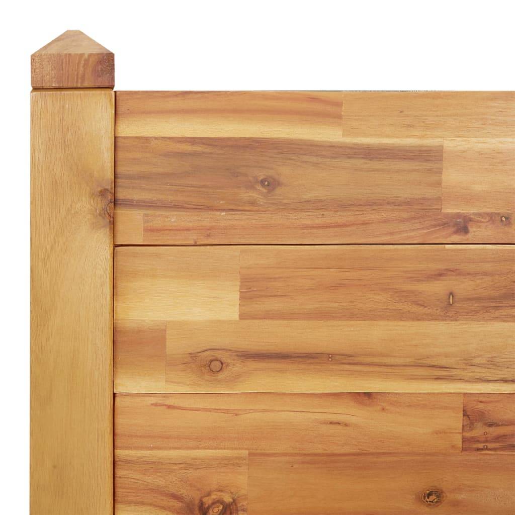 Grand carré potager en bois d'acacia empilable pour jardin et terrasse 160cm – ComfortXL Outdoor Living - Image 5