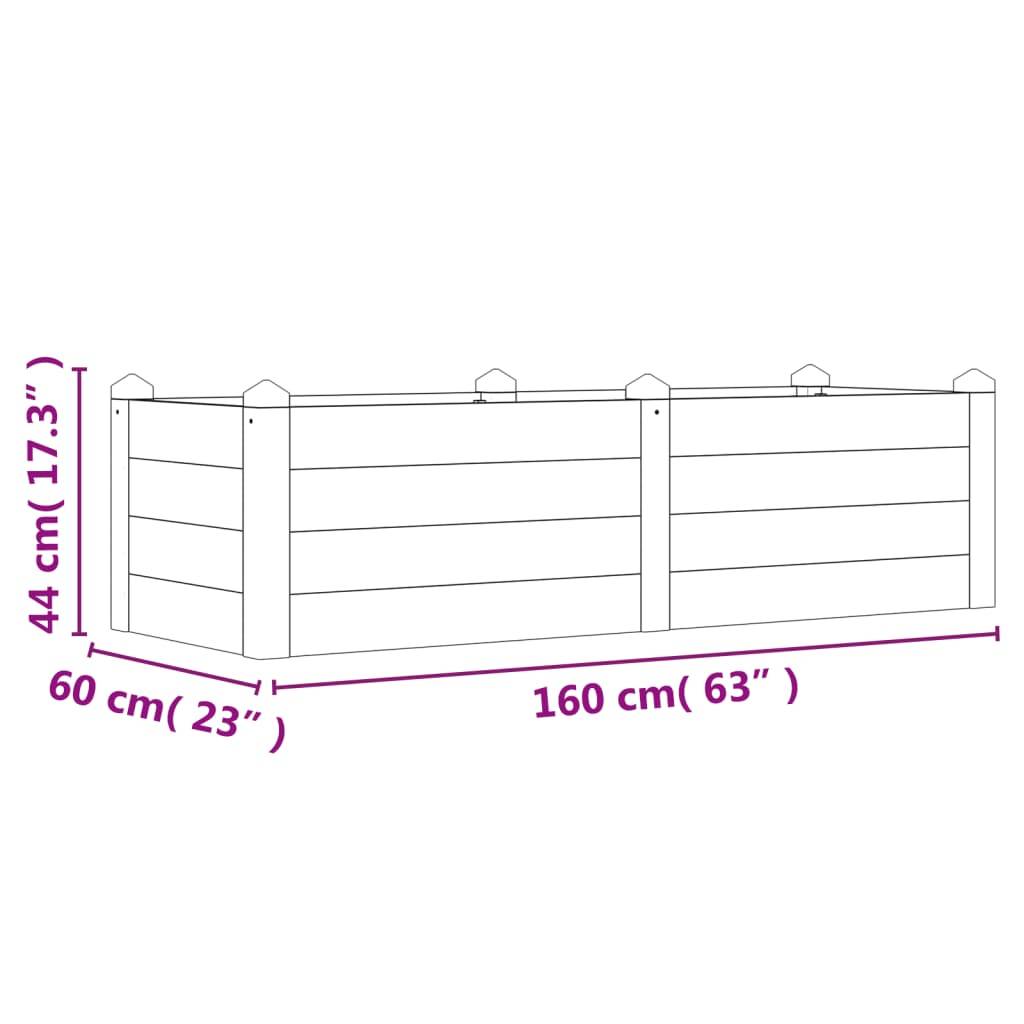 Grand carré potager en bois d'acacia empilable pour jardin et terrasse 160cm – ComfortXL Outdoor Living - Image 6