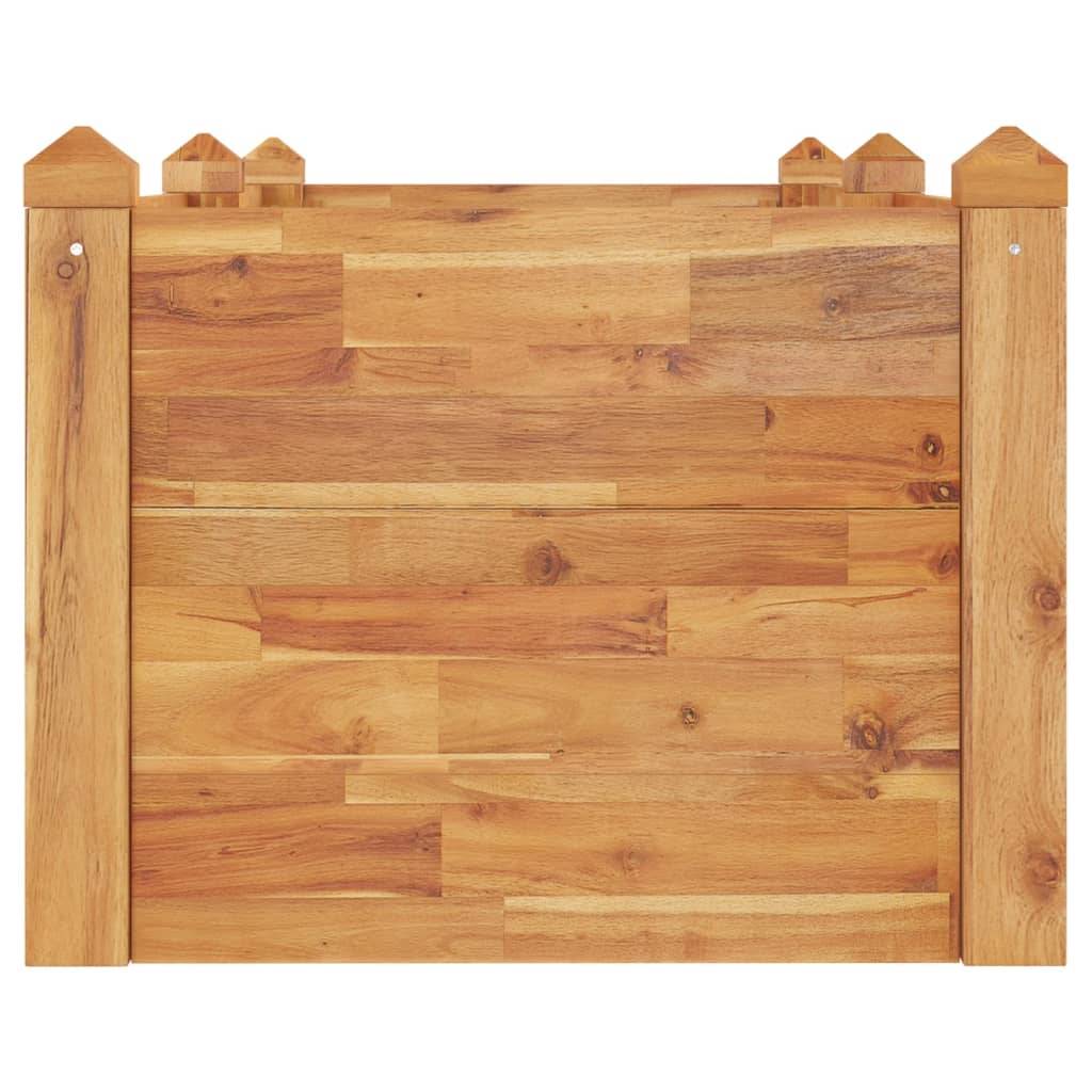 Grand carré potager en bois d'acacia empilable pour jardin et terrasse 160cm – ComfortXL Outdoor Living - Image 4