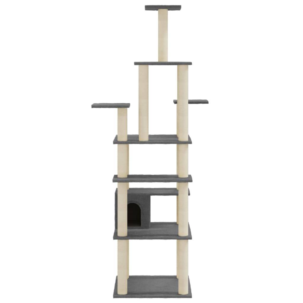 Vidaxl - Arbre à chat avec griffoirs en sisal Gris foncé 183 cm vidaXL 171484 - Image 5