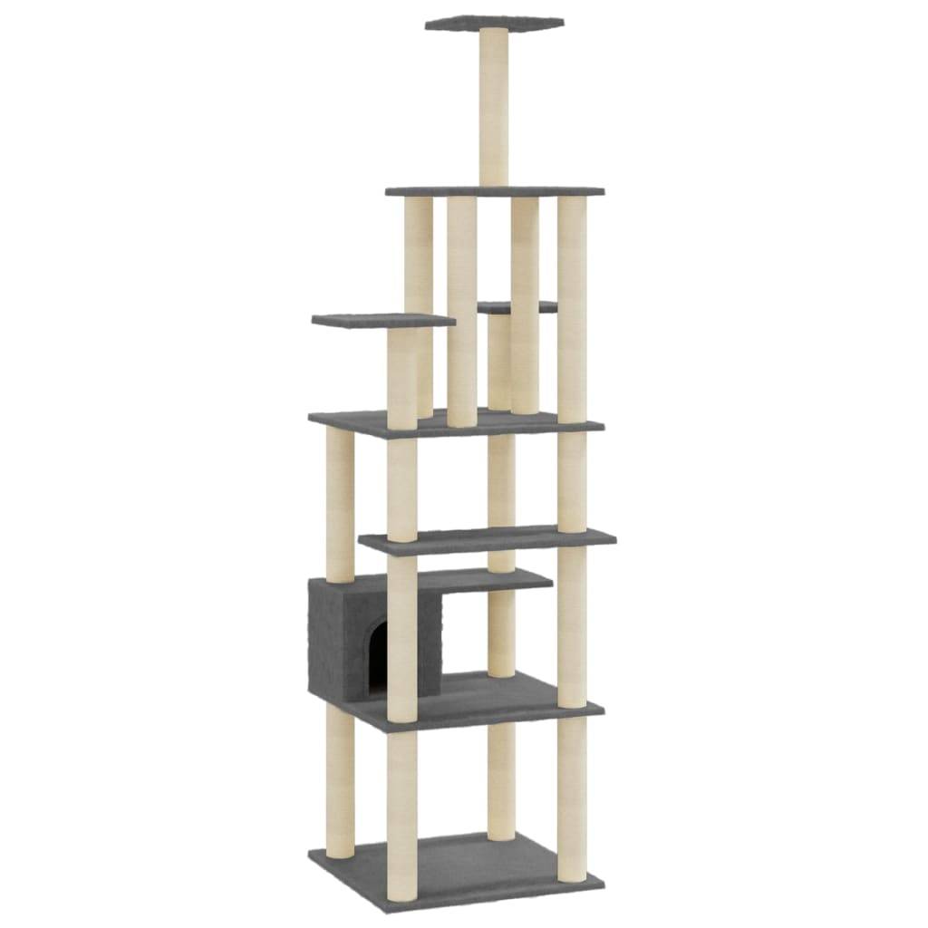 Vidaxl - Arbre à chat avec griffoirs en sisal Gris foncé 183 cm vidaXL 171484 - Image 2