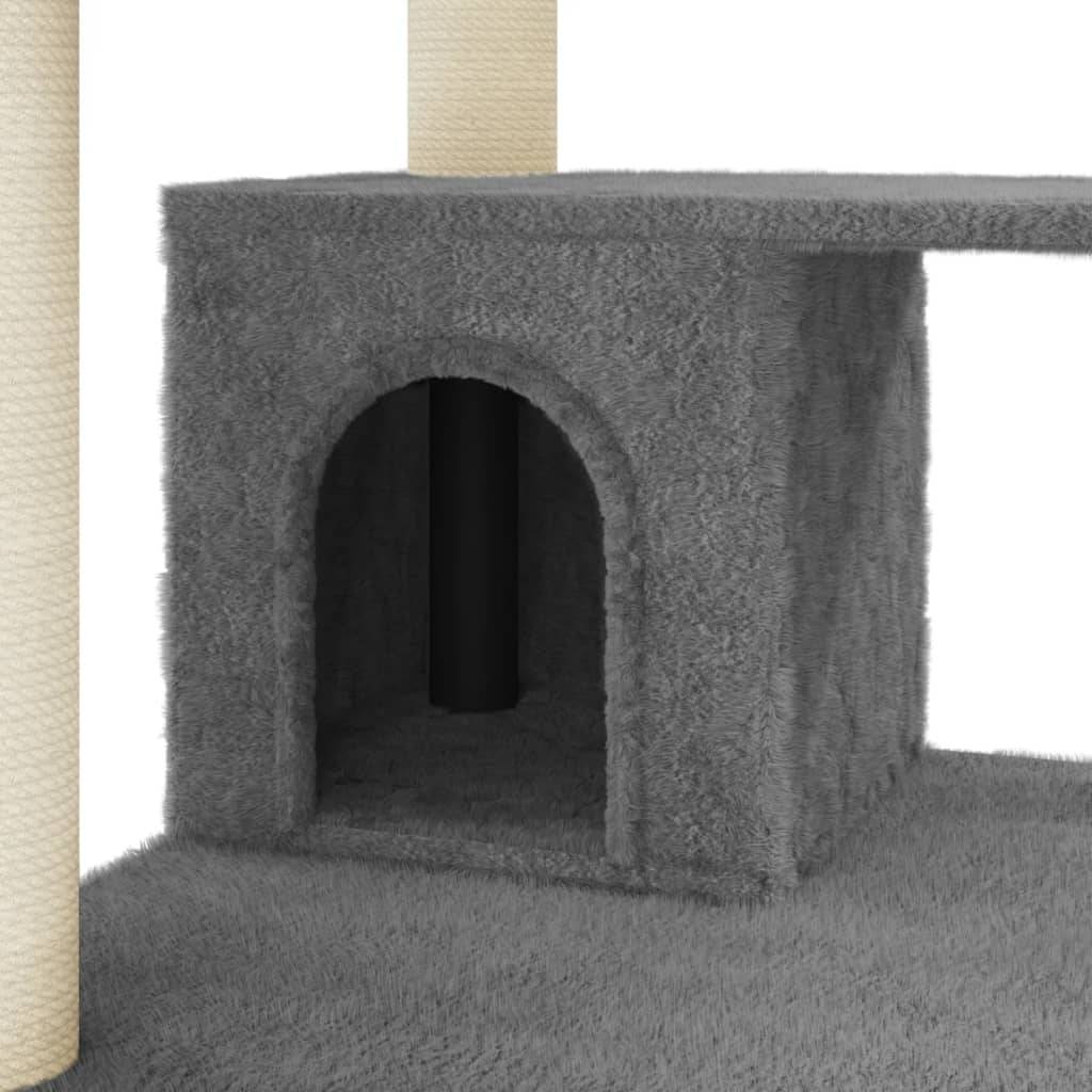 Vidaxl - Arbre à chat avec griffoirs en sisal Gris foncé 183 cm vidaXL 171484 - Image 4