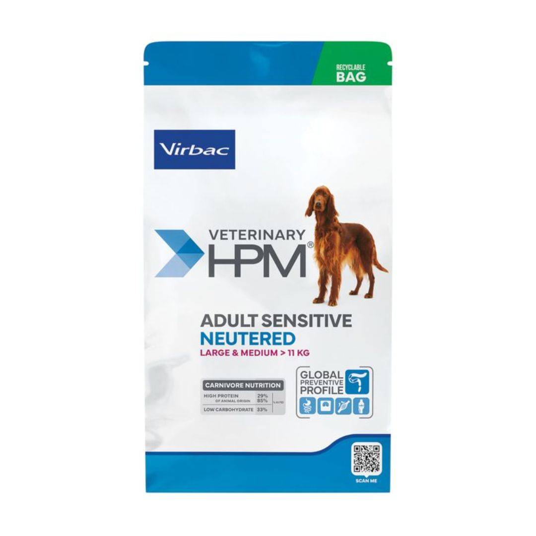 Croquettes Virbac HPM Adult Sensitive Digest Neutered Dog Large & Medium Sac 12 kg
