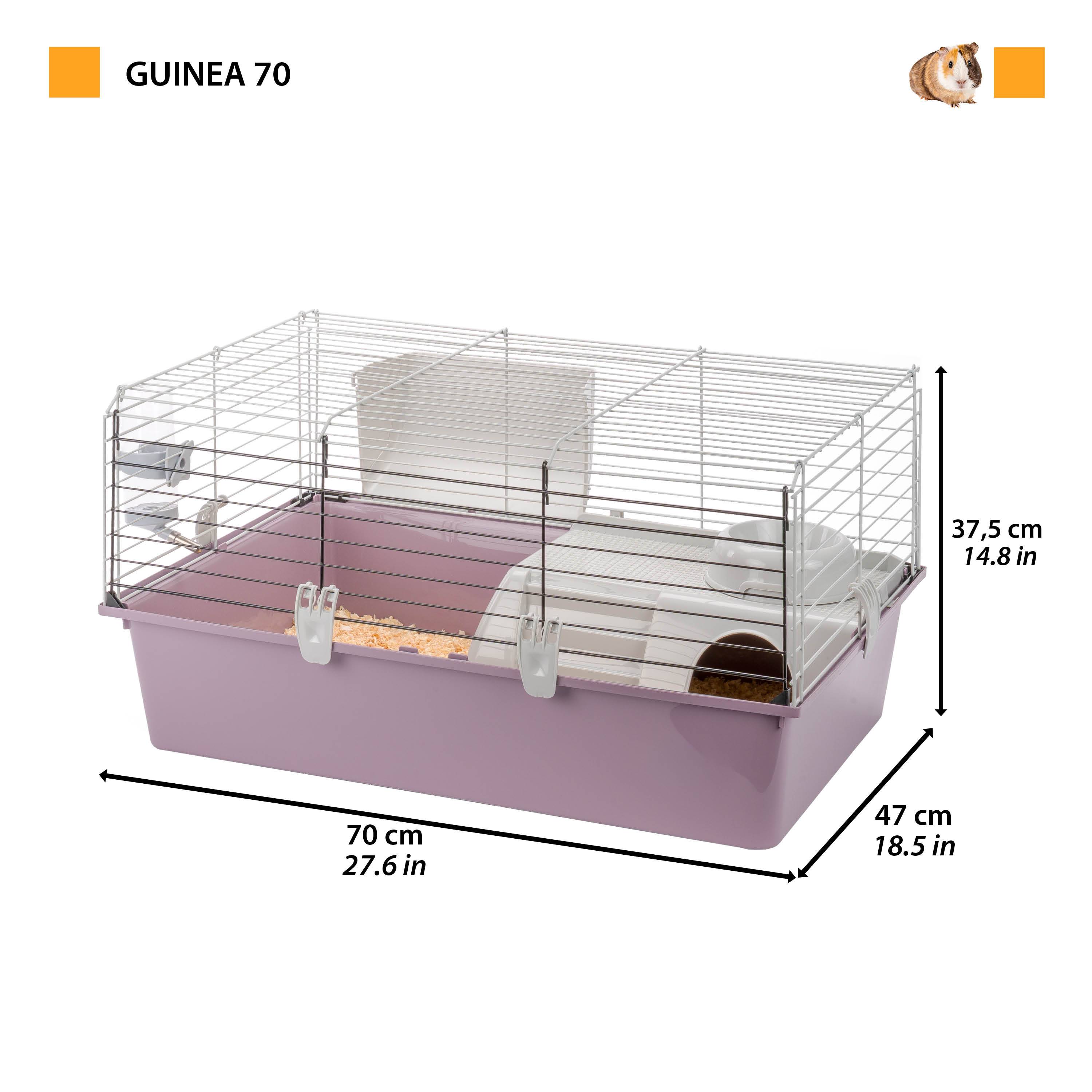 Ferplast - FERPLAST Cage pour Rongeurs GUINEA 70 pour Cochons d'Inde, Cochons d'Inde, en Métal, Accessoires inclus : Mangeoire, Abreuvoir, Maison, Gamelle. - Image 2