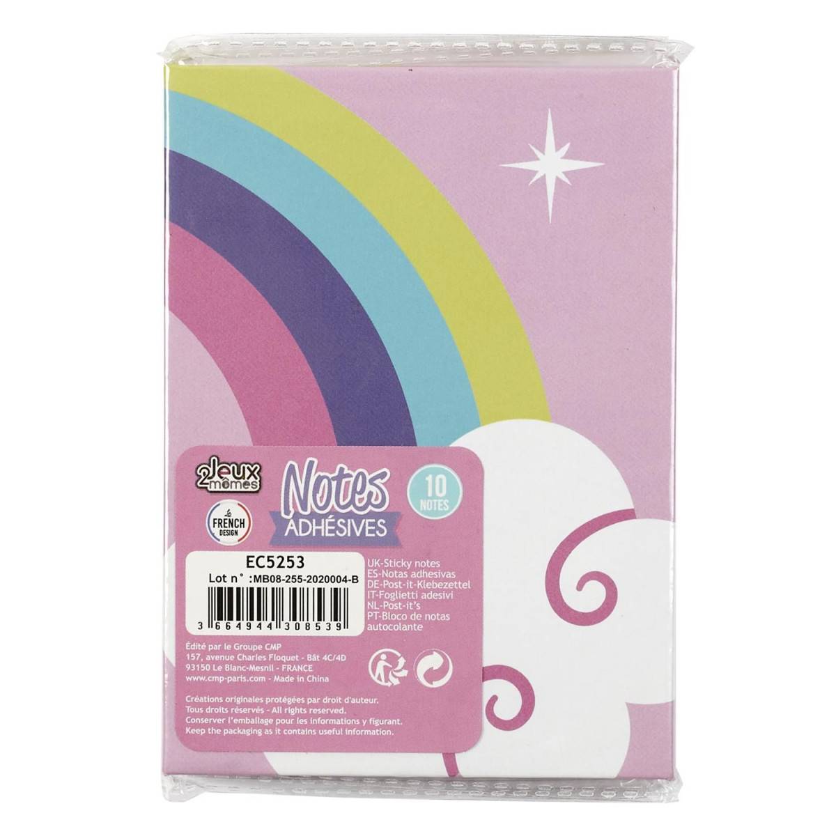Paris Prix - Notes Adhésives "Licorne" 11cm Rose - Image 5