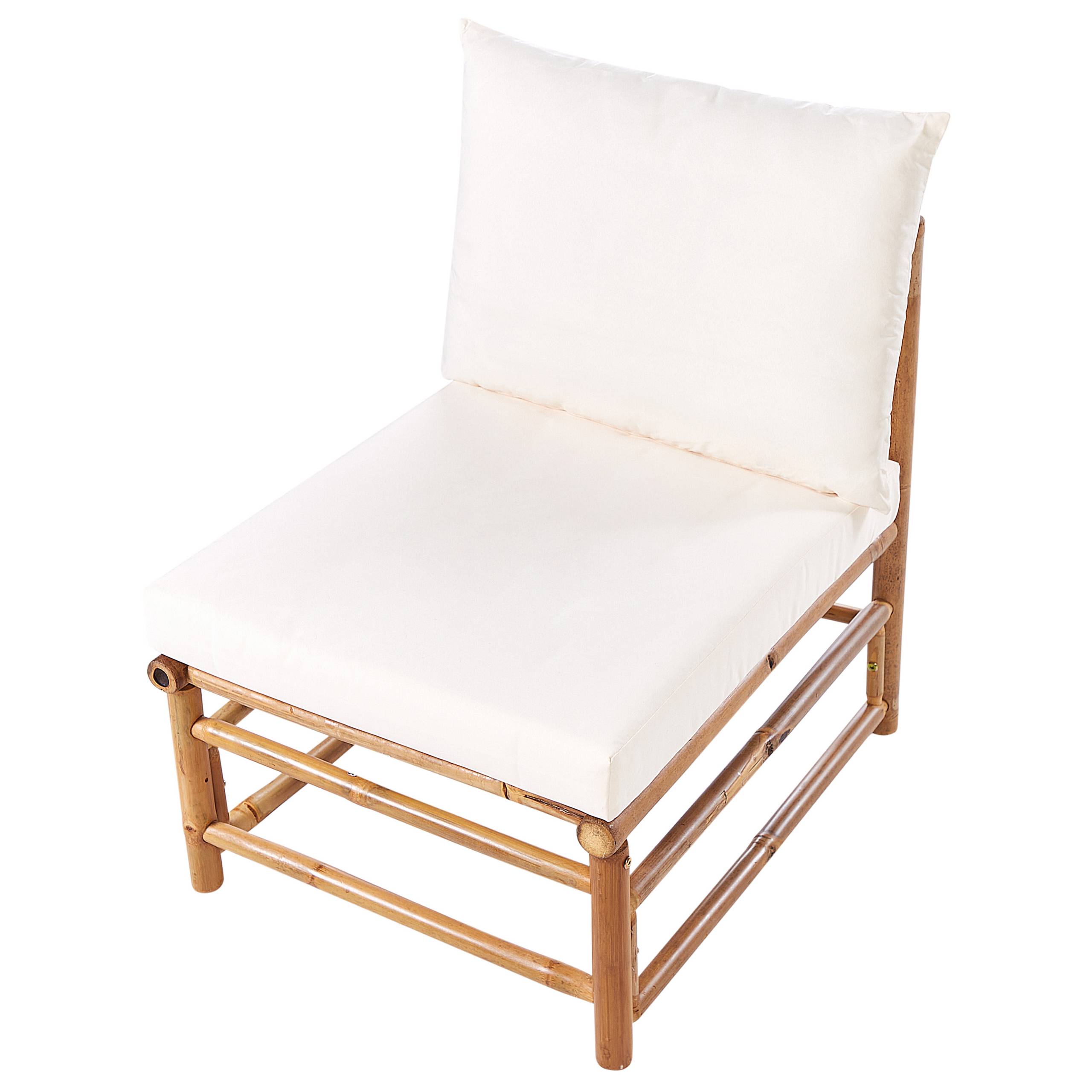 Beliani - Set de jardin, 5 Personnes Bambou Blanc cassé CERRETO - Beliani - Image 7