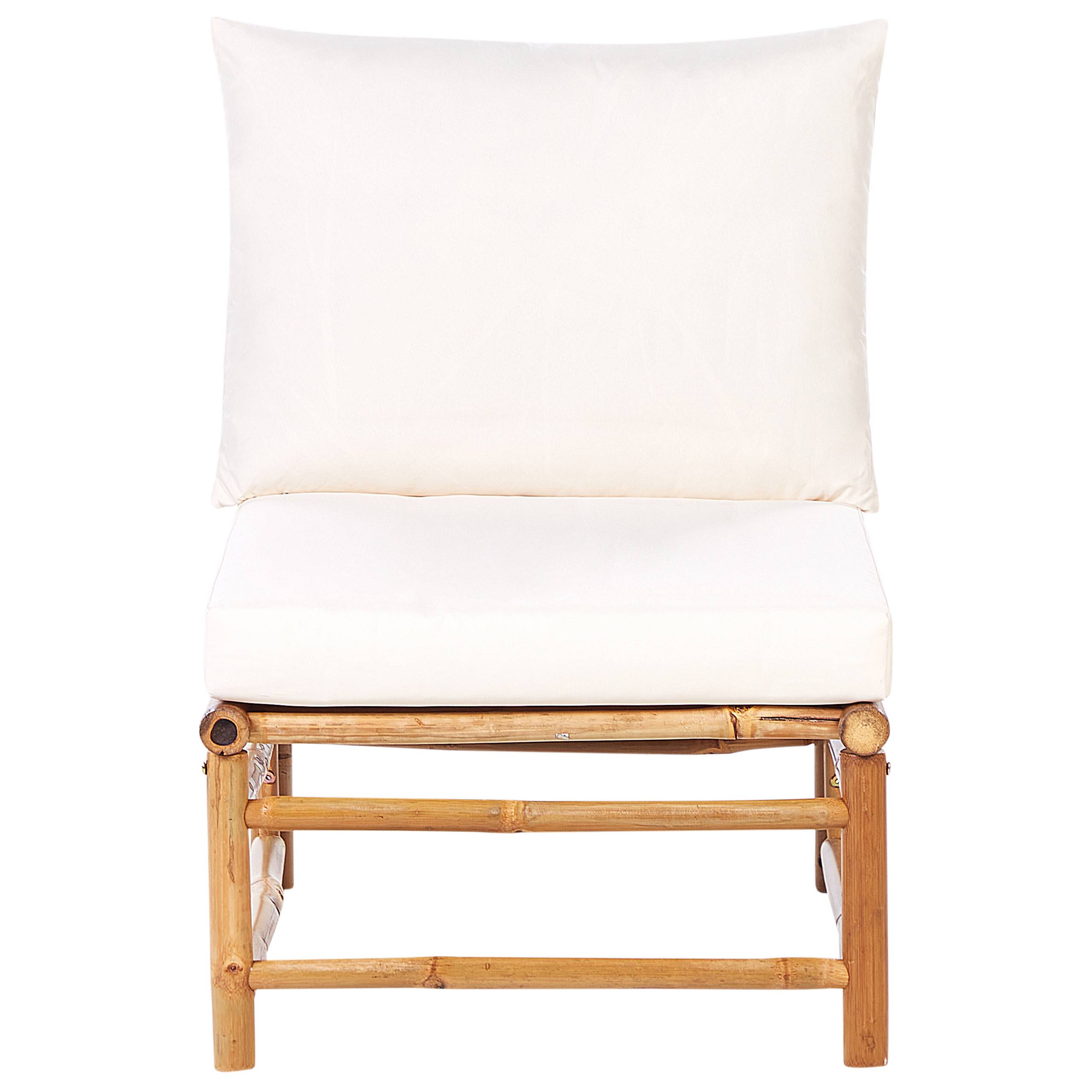 Beliani - Set de jardin, 5 Personnes Bambou Blanc cassé CERRETO - Beliani - Image 5