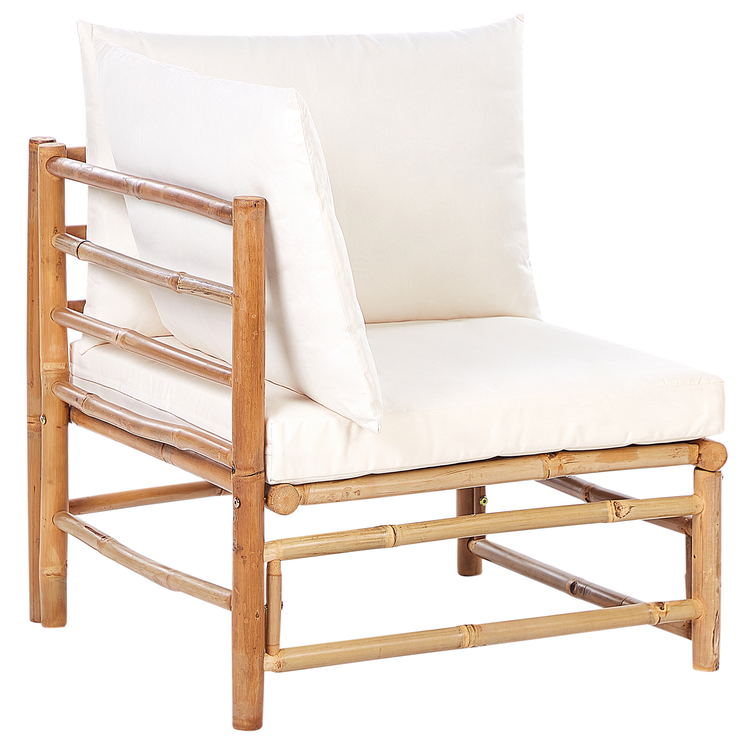 Beliani - Set de jardin, 5 Personnes Bambou Blanc cassé CERRETO - Beliani - Image 10